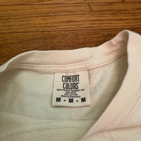 Comfort Colors Yellow Embrodered Pocket Tee - Picture 4 of 4